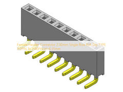 Female Header Connector 2.00mm Single Row R/A Dip TYPE 1*2PIN To 1*40PIN H=6.35mm