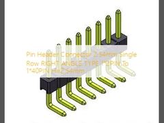 Pin Header Connector 2.54mm Single Row RIGHT ANGLE TYPE 1*2PIN To 1*40PIN H=2.54mm