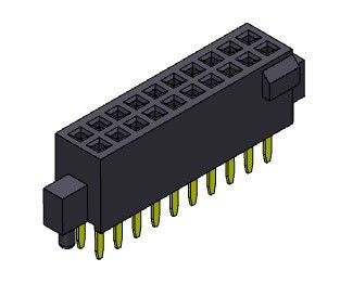 Female Header Connector 1.27mm Dual Row With Bump&amp;Pegs Straight Type 2*3PIN To 2*50PIN H=4.40mm