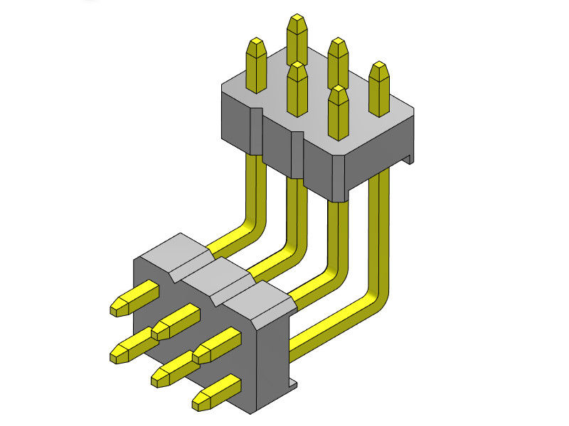 Header Rim Connection 2.00mm Dual Row Right Angle Pin Header Connector