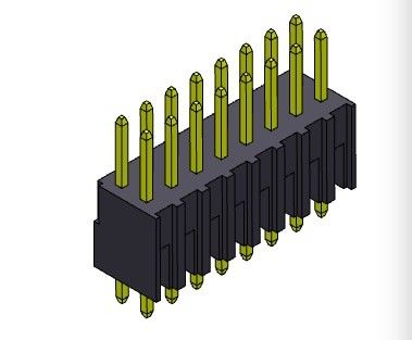 Pin Header Connector 2.54mm Dual Row DIP TYPE 2*2PIN To 2*40PIN H=7.40MM
