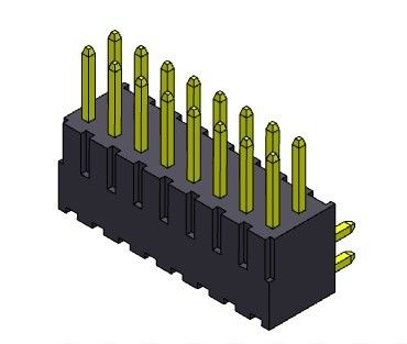 2.54mm Single Row R/A TYPE Pin Header Connector 2*2PIN To 2*40PIN H=7.40MM