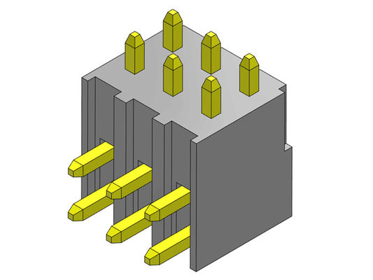 2.54mm Single Row R/A TYPE Pin Header Connector 2*2PIN To 2*40PIN H=7.40MM