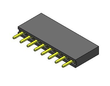 2.54mm Single Row Dip Female Header Connectors 1*2PIN To 1*40PIN H=8.50mm