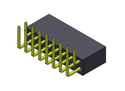 R/A Dip TYPE 2.54 Mm Pitch Female Header 1*2PIN To 1*40PIN H=8.50mm