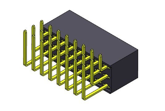 Female PCB Header Connector 2.54mm Triple Row R/A Dip TYPE 3*3PIN To 3*40PIN