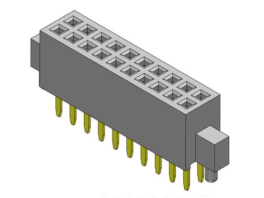 Female Header Connector 1.27mm Dual Row With Bump&amp;Pegs Straight Type 2*3PIN To 2*50PIN H=4.40mm