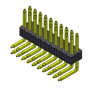 1.00mm Dual Row Pin Header Connector Female R/A Type 2*2PIN To 2*40PIN