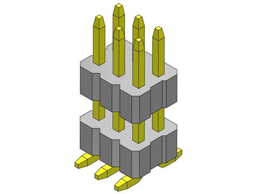 1.00mm Dual Row Female Pin Connector Stack Straight SMT  2*2PIN To 2*40PIN