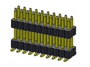 1.00mm Dual Row Female Pin Connector Stack Straight SMT  2*2PIN To 2*40PIN
