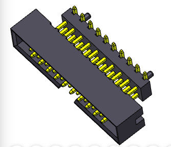 2.00mm Elevated SMT Dip Box Header Connector 2*4-2*25Pin Nylon6T 2AMP