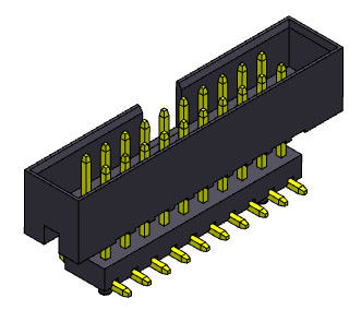 2.00mm Elevated SMT Dip Box Header Connector 2*4-2*25Pin Nylon6T 2AMP