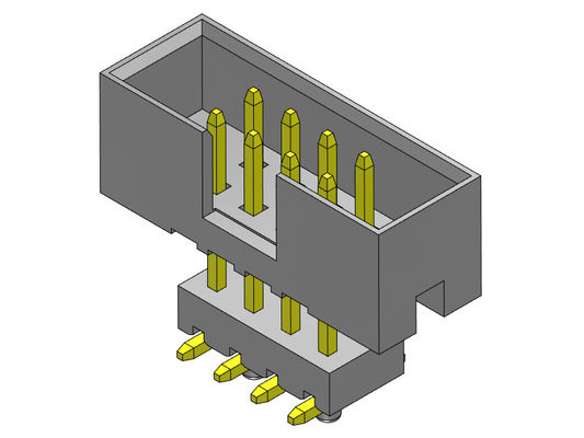 2.00mm Elevated SMT Dip Box Header Connector 2*4-2*25Pin Nylon6T 2AMP