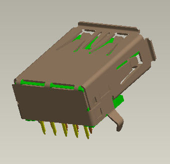1.0Amp Input Output Connectors Usb 3 Connector Right Angle 90° Dip Type