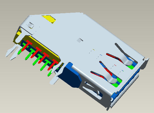 High Speed Input Output Connectors Usb 3.0 Type A Connector 90° Dip Type