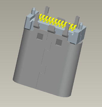 SMT Type Input Output Connectors Usb C 3.1 Connector Vertical 180°