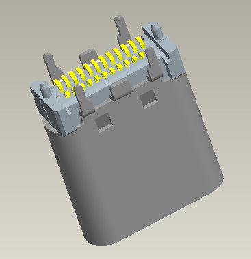SMT Type Input Output Connectors Usb C 3.1 Connector Vertical 180°
