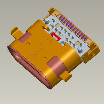 8.65mm Input Output Connectors USB 3.1 C Type 5 Amp Sinking-Board