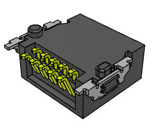 L 10.00mm High Speed Board To Board Male Connector Right Angle 90